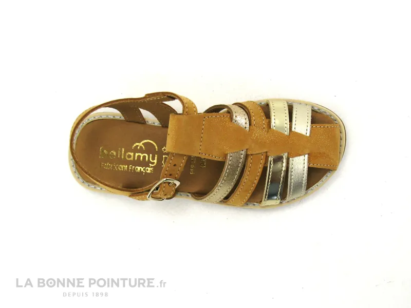 Achat chaussures Bellamy Enfant Nu-pieds, vente Bellamy IGLOO Camel - Sandale fille bout ferme