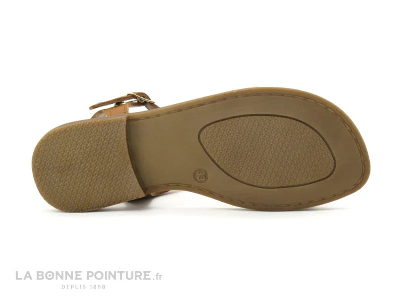 Achat chaussures Bellamy Enfant Nu-pieds, vente Bellamy TILOU Camel Jaune Dore - Sandale fille