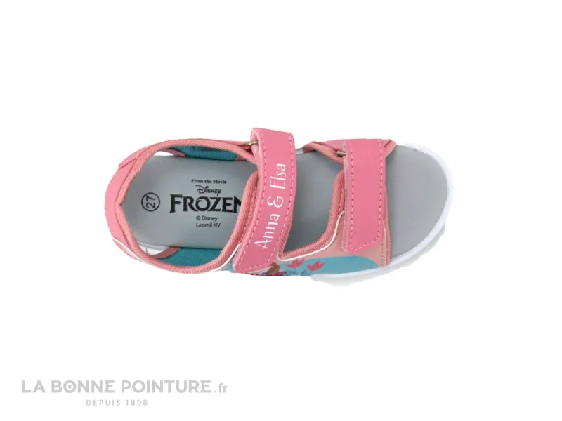 Achat chaussures Disney Marvel Enfant Nu-pieds, vente Disney Frozen FZ013560 COR-LTB - Corail et bleu - Sandale fille a scratche