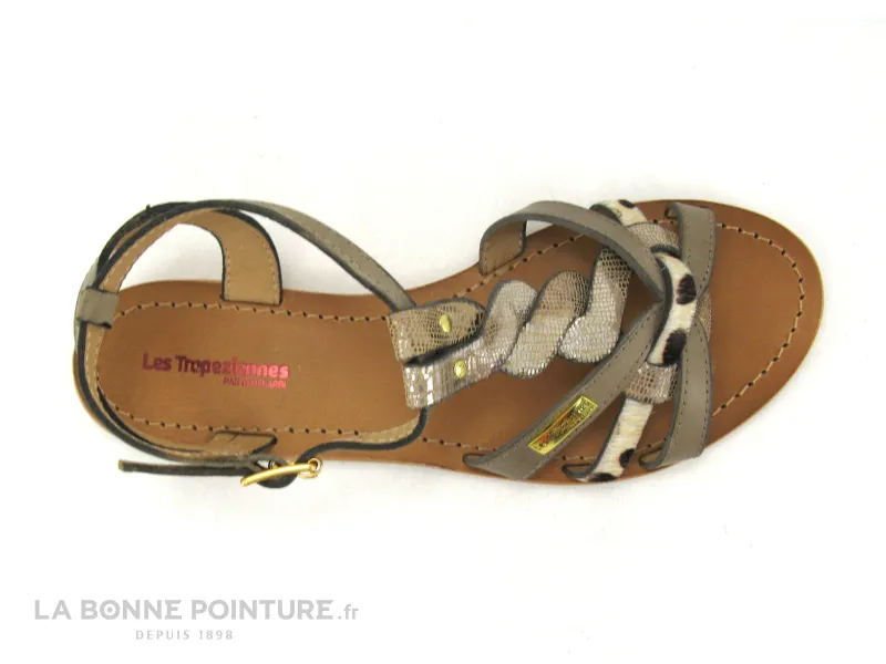 Achat chaussures Les Tropéziennes M.Belarbi Femme Sandale et Nu-pieds, vente Tropeziennes HAMS 11508 Taupe - Nu-pieds