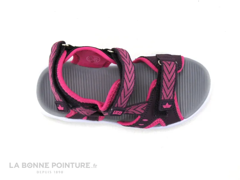 Achat chaussures LICO Enfant Nu-pieds, vente Lico SAMI V 470267 Bordeaux Rose - Sandale sport fille