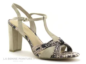 Achat chaussures Marco Tozzi Femme Sandale et Nu-pieds, vente Marco Tozzi 2-28390-26 Dune comb - Nu-pieds beige - Talon haut