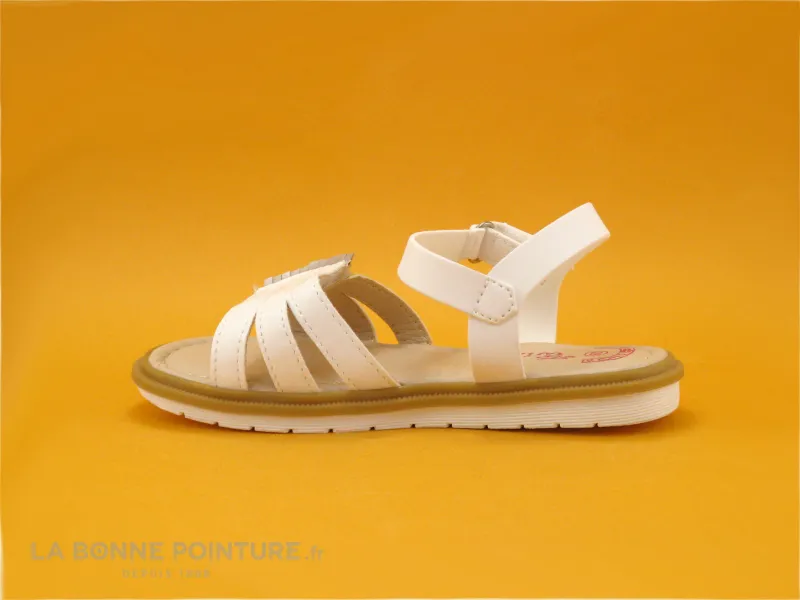 Achat chaussures Wipop Enfant Nu-pieds, vente Wipop YACHINE Blanc Jaune Violet - Sandale fille