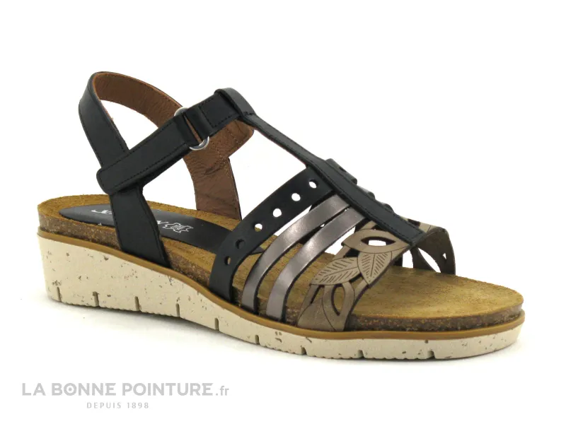 Achat chaussures Xapatan Femme Sandale et Nu-pieds, vente Xapatan 1850 Noir Acier Beige - Nu-pieds Femme avec bride salome