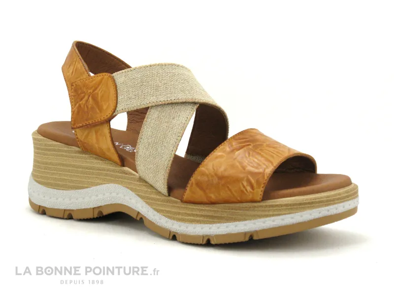 Achat chaussures Xapatan Femme Sandale et Nu-pieds, vente Xapatan 1990 Agatha cuero - Nu-pieds Femme talon compense marron beige