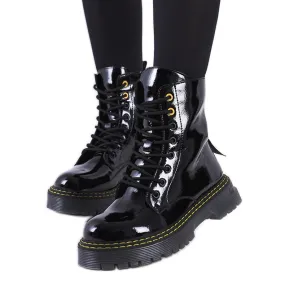 BM Bottines Ferreira laquées noires le noir