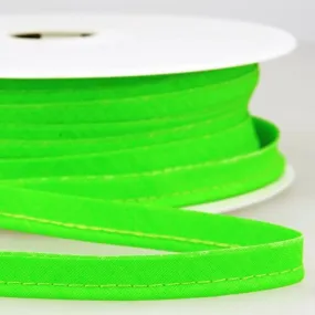 Bobine 25m passepoil robe biais tous textiles 10mm vert fluo