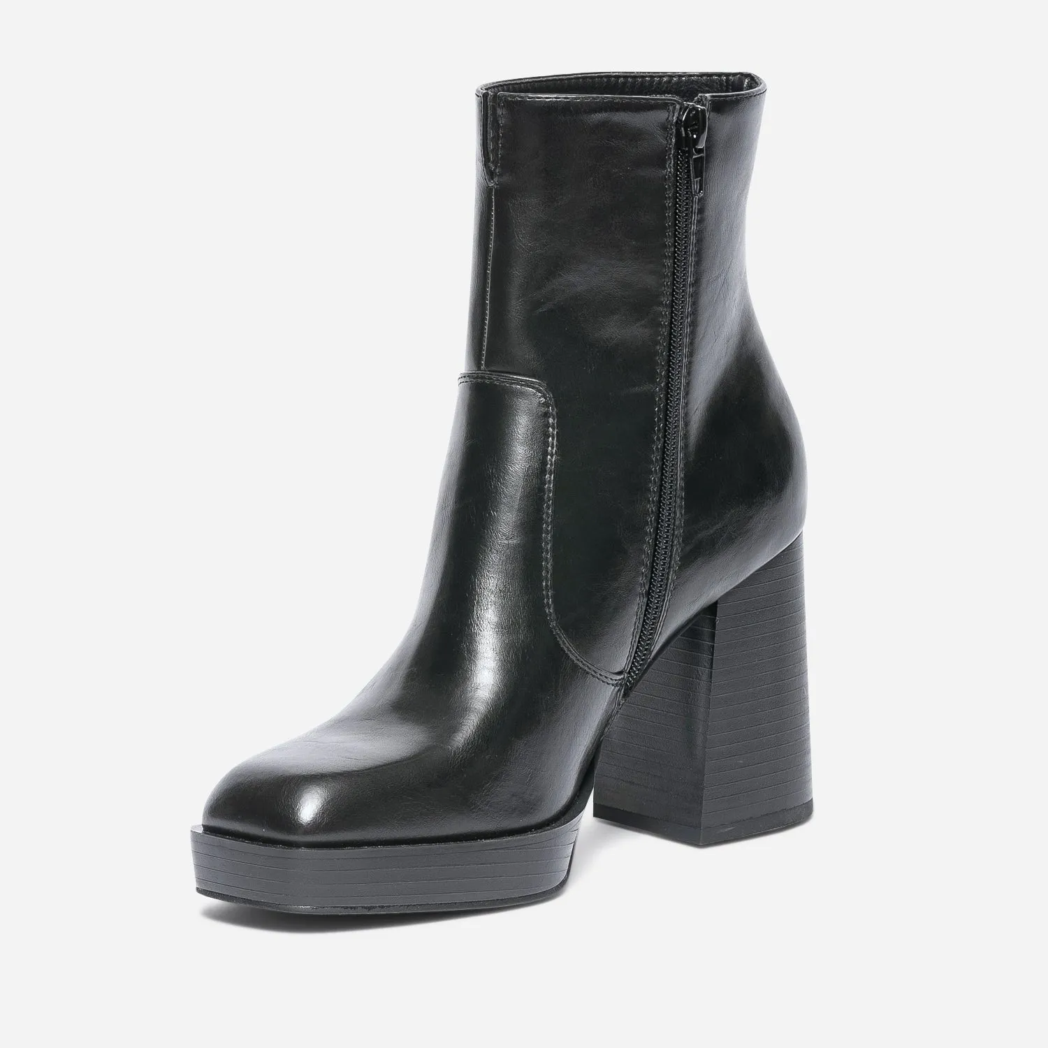 Boots noir à plateforme et talon flare - Boots / bottines Femme | ERAM