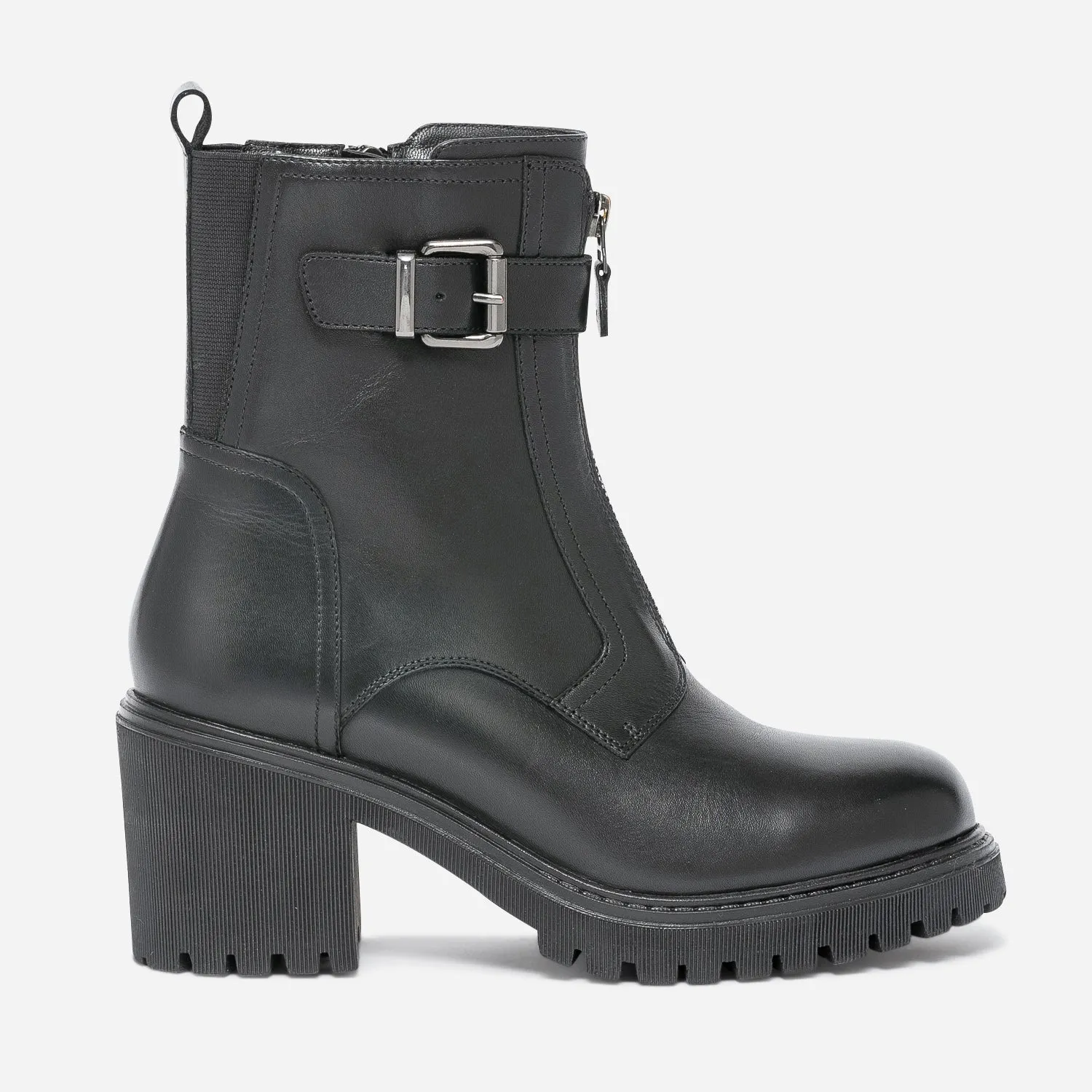 Boots TEXTO noir éco-conçu zip décoratif - Boots / bottines Femme | ERAM