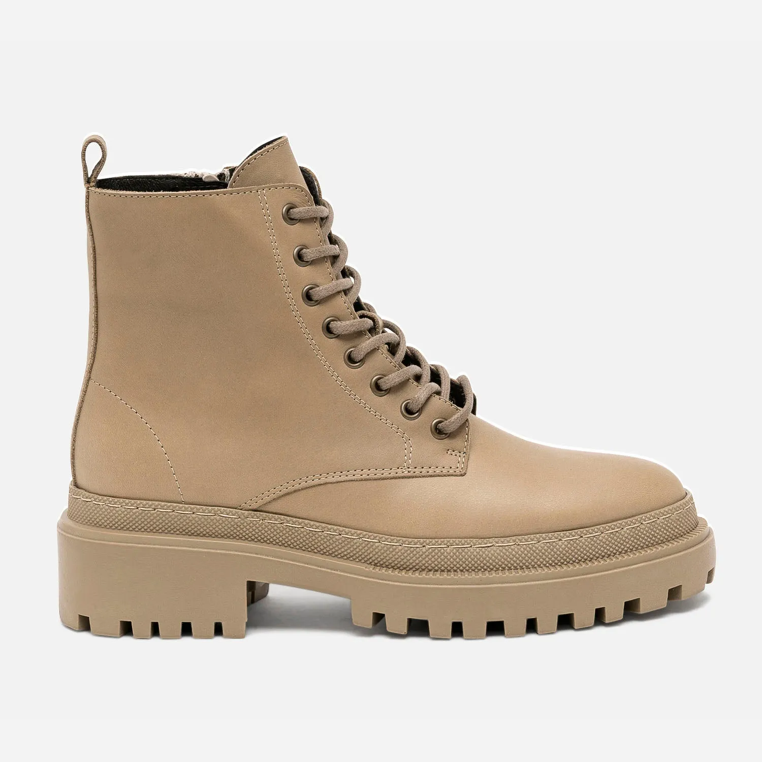 Bottine TEXTO taupe à semelle crantée - Boots / bottines Femme | ERAM