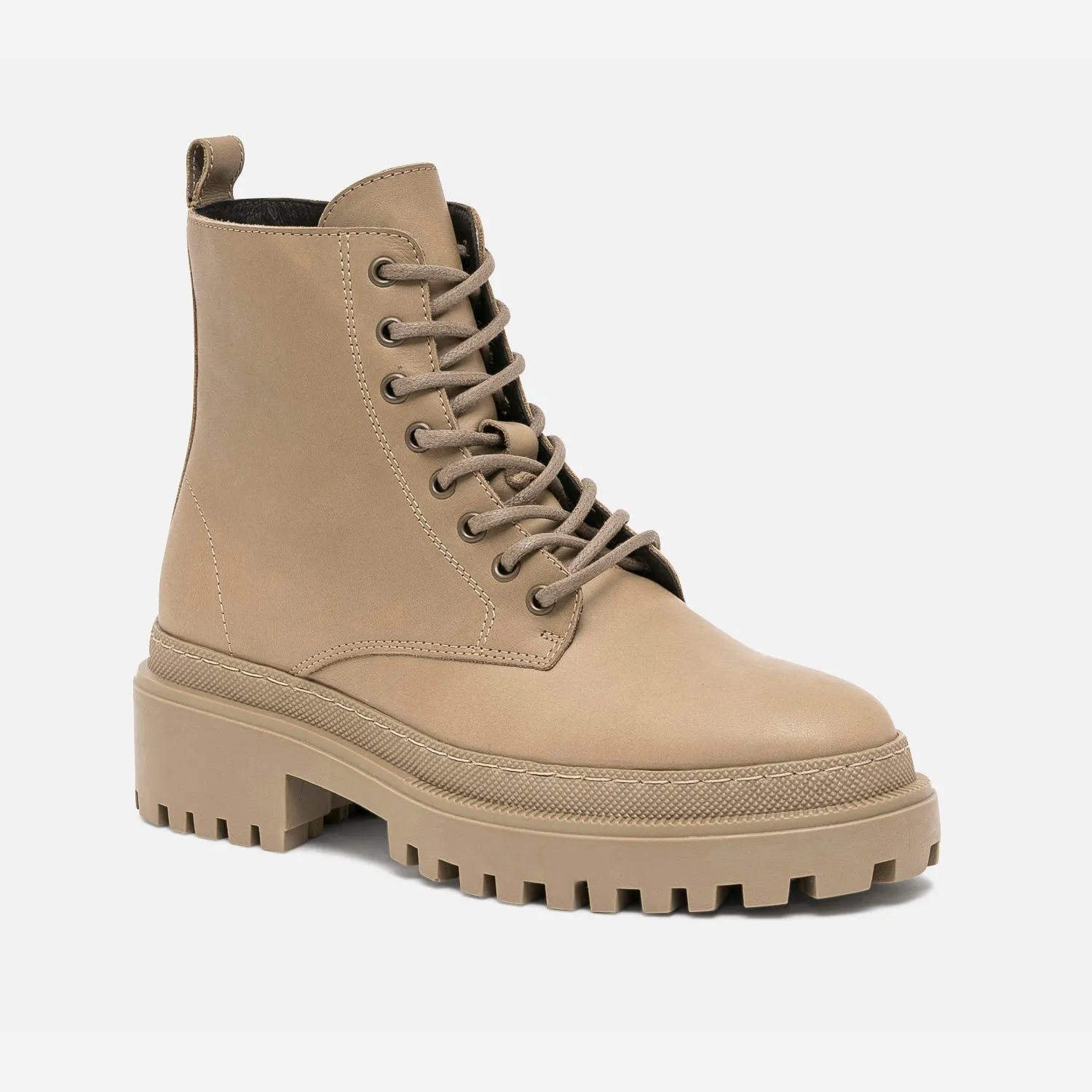 Bottine TEXTO taupe à semelle crantée - Boots / bottines Femme | ERAM