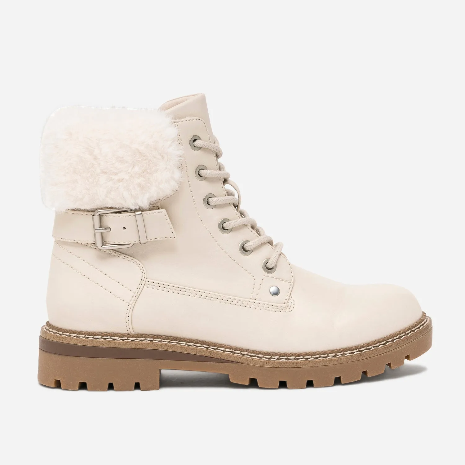 Bottine écrue fourrée - Boots / bottines Femme | ERAM