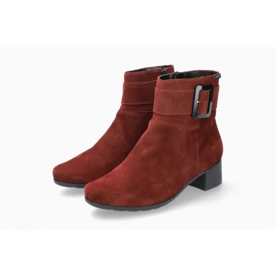 Bottines A Talon GIANINA Rouge Foncé