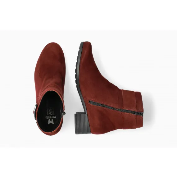 Bottines A Talon GIANINA Rouge Foncé