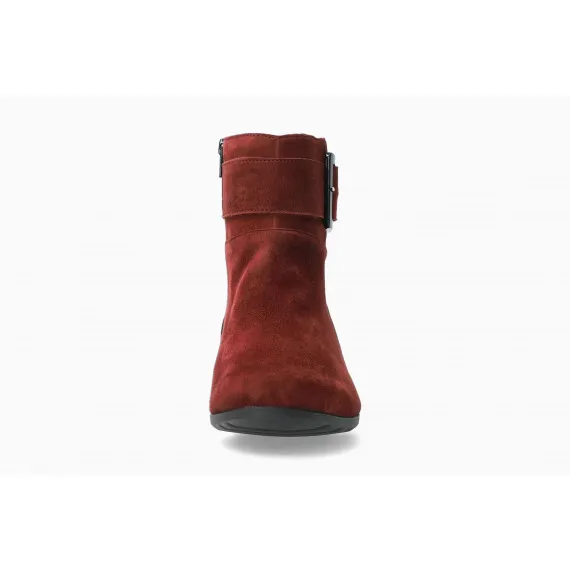 Bottines A Talon GIANINA Rouge Foncé