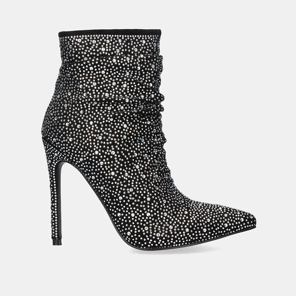 BOTTINES P234A-D958 STRASS NOIR