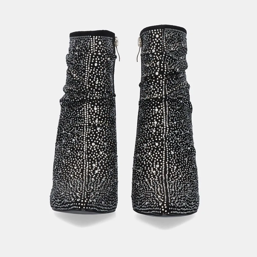 BOTTINES P234A-D958 STRASS NOIR