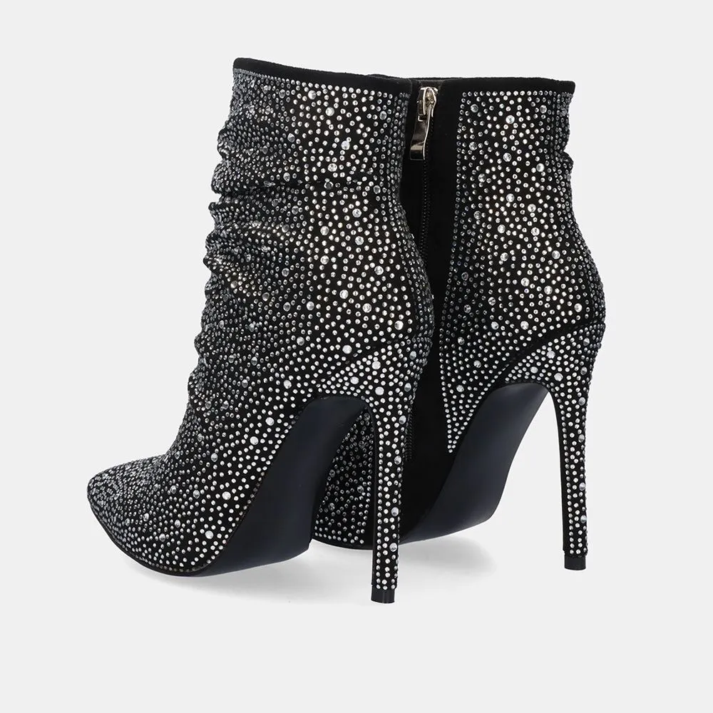 BOTTINES P234A-D958 STRASS NOIR