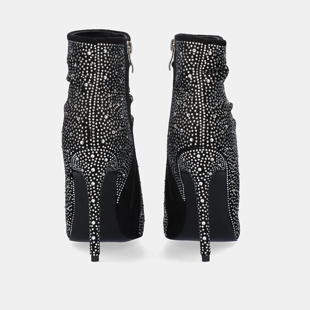 BOTTINES P234A-D958 STRASS NOIR