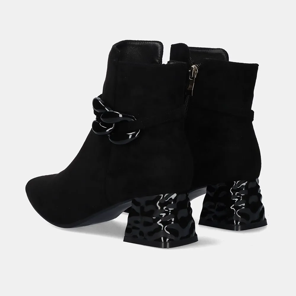 BOTTINES P987-T3372 FABRIC NOIR