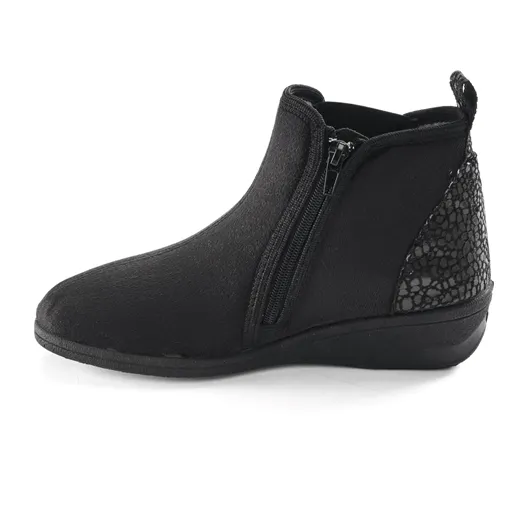 Bottines zippées Pédilège Bellita noir ou bordeaux