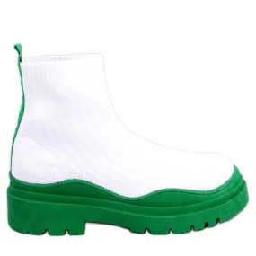 Bottines élastiques Withers BLANC/VERT blanche