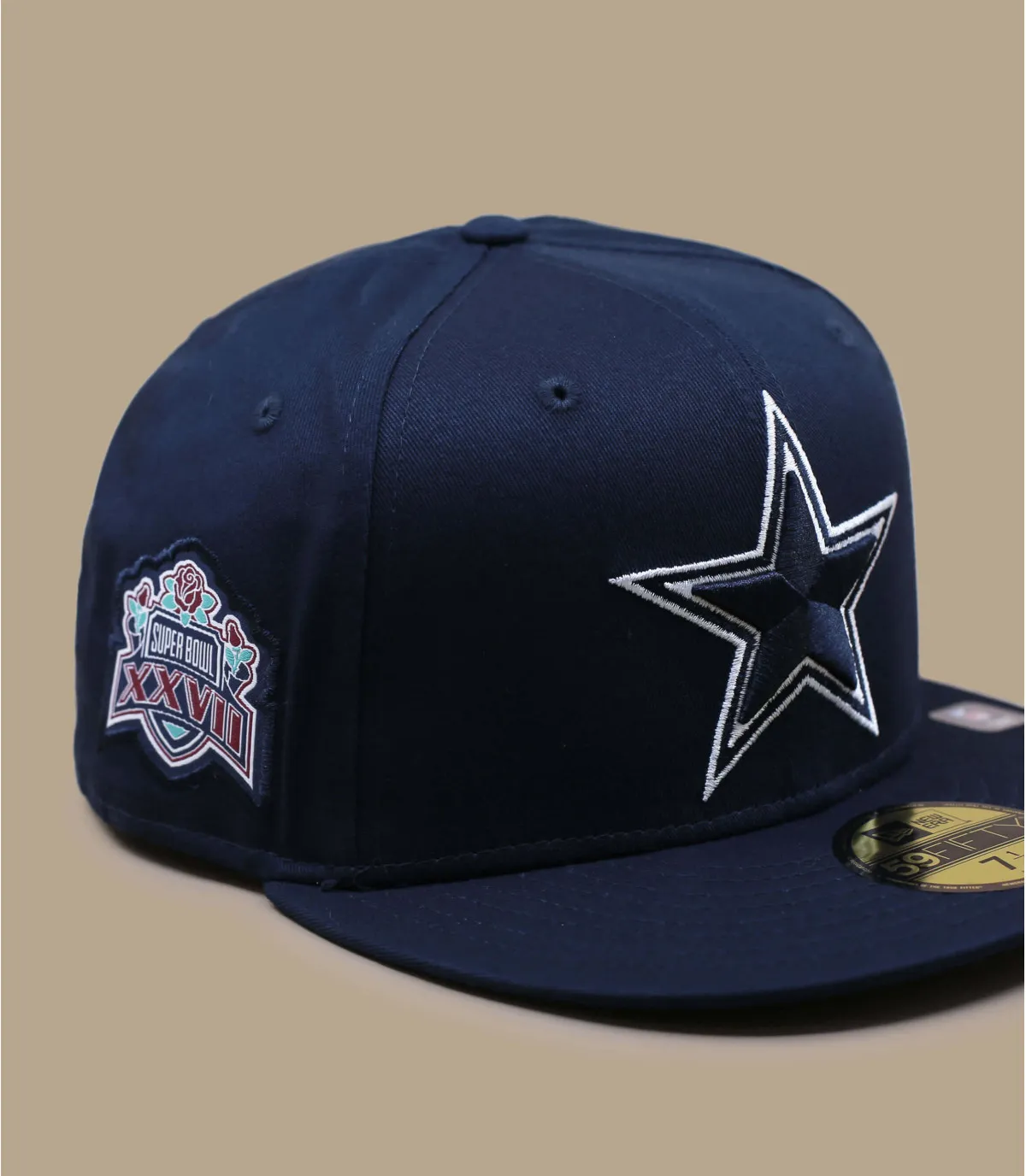 casquette fitted cowboys - Side Patch 5950 Cowboys navy New Era : Headict