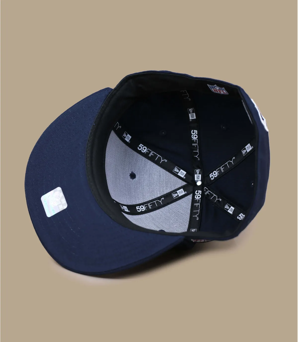 casquette fitted cowboys - Side Patch 5950 Cowboys navy New Era : Headict