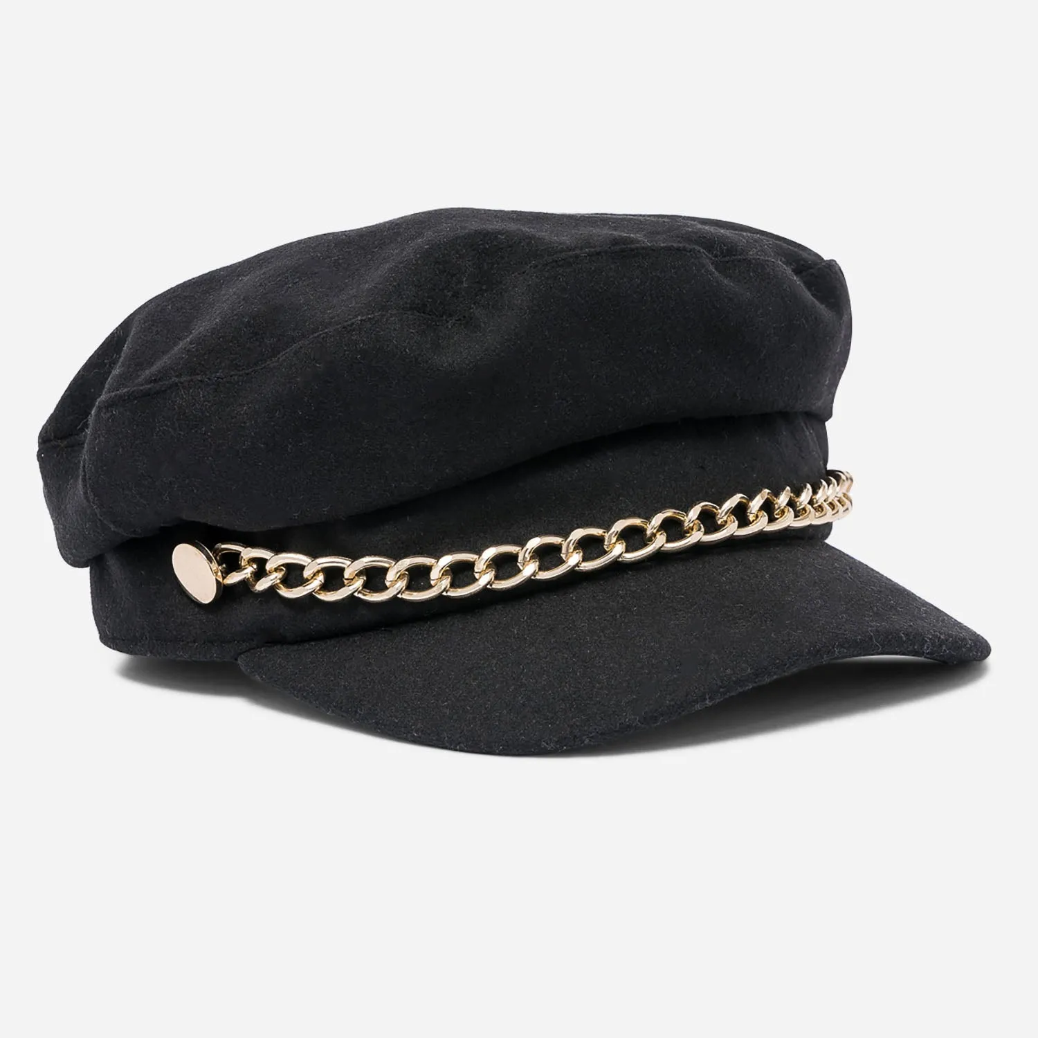 Casquette noire avec galon maxi chaîne - Eram Accessoires | ERAM