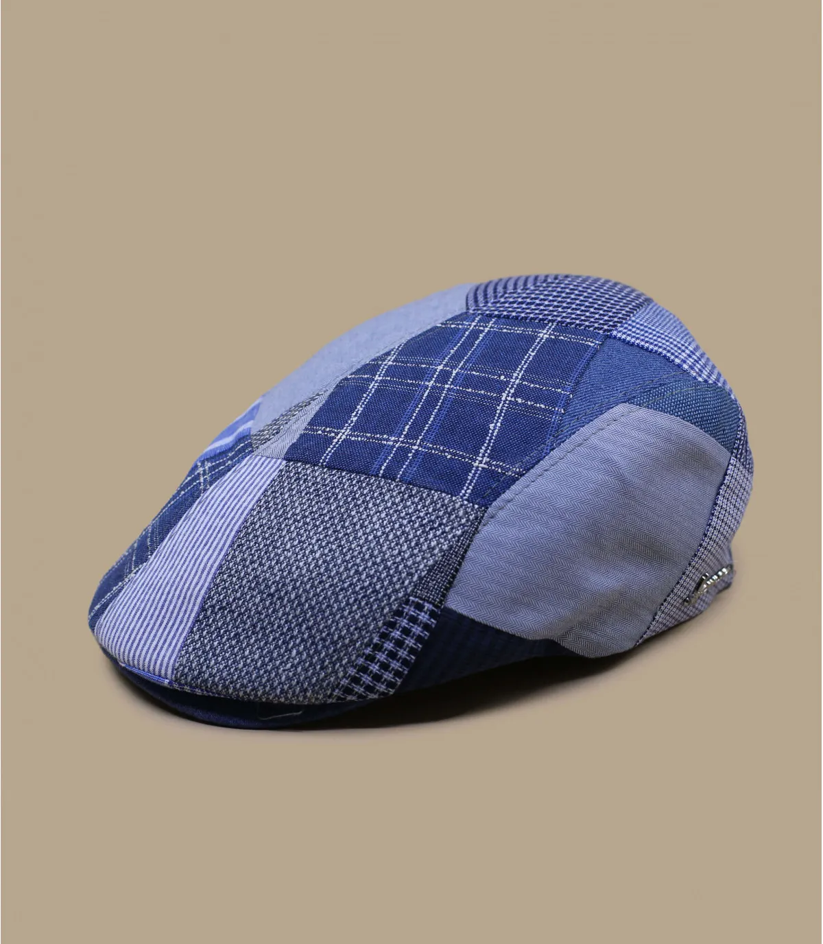 casquette patchwork bleu - Andaman Patchwork blue par Herman Headwear : Headict