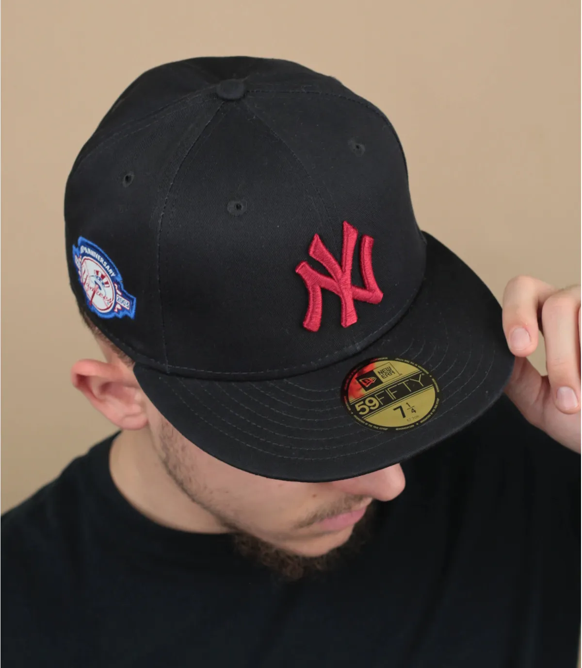 casquette yankees bleu marine - Patch 59Fifty NY navy New Era : Headict