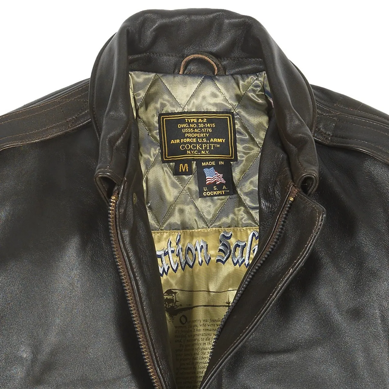 Cockpit USA Antique Lamb Jacket (Long) A-2 USA Made