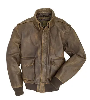 Cockpit USA Mustang A-2 Jacket Vintage WW II Look Goatskin Leather USA Made