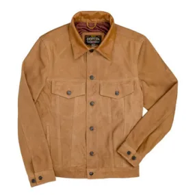 Cockpit USA Suede Trucker Jacket Tobacco USA Made