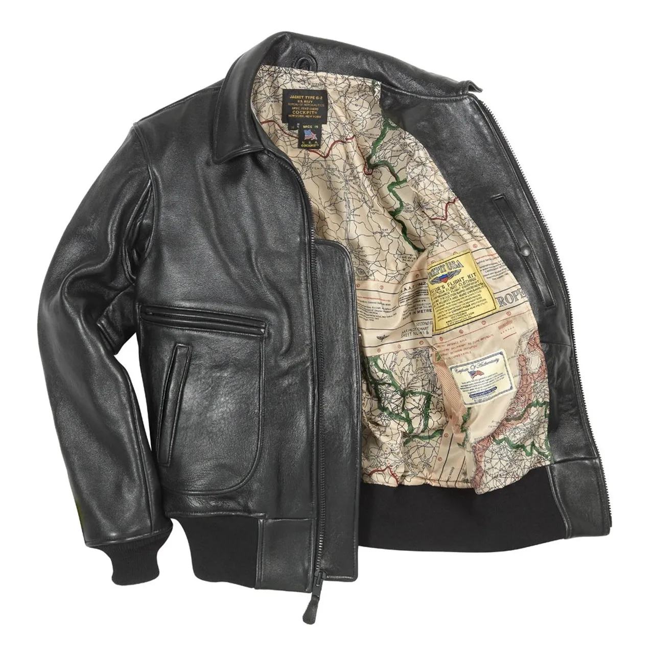 Cockpit USA The Mod Raider Vintage Lambskin Leather Jacket Long USA Made