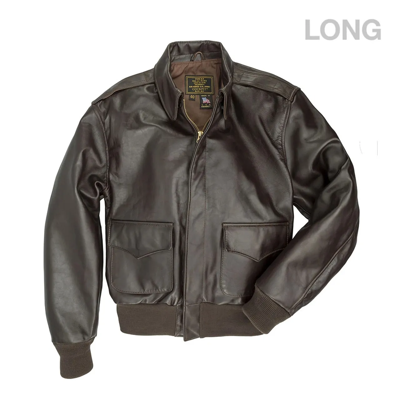 Cockpit USA WWII Government Issue A-2 Jacket (Long)