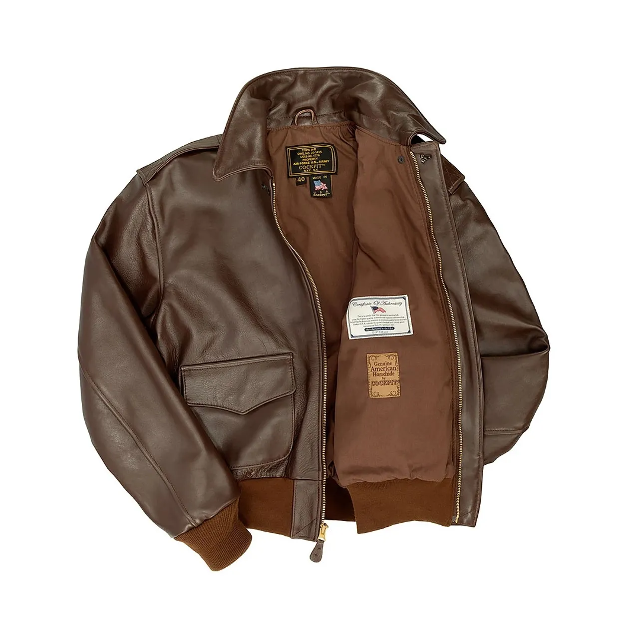 Cockpit USA WWII Government Issue A-2 Jacket (Long)