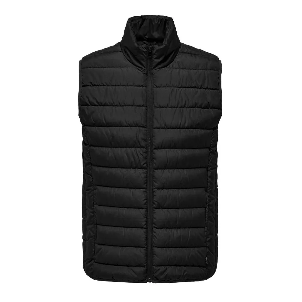 Doudoune sans Manche Noir Homme Only & Sons Quilt Vest