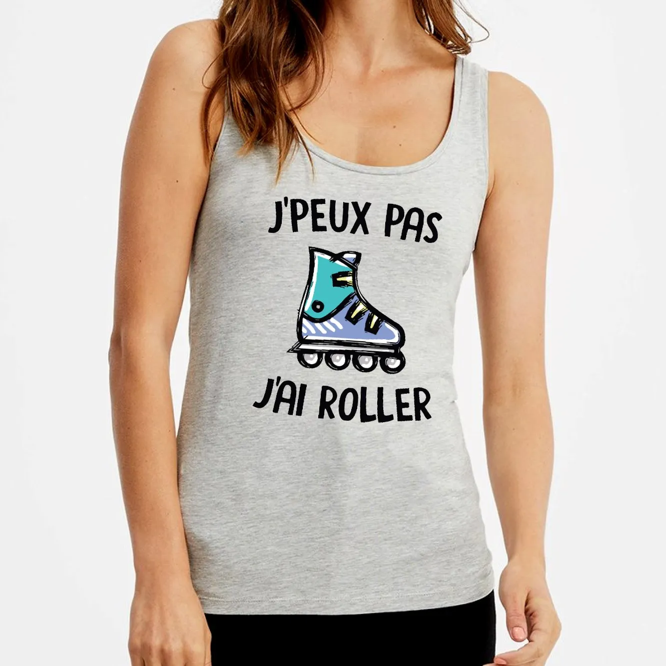 Débardeur Femme J'peux pas j'ai roller