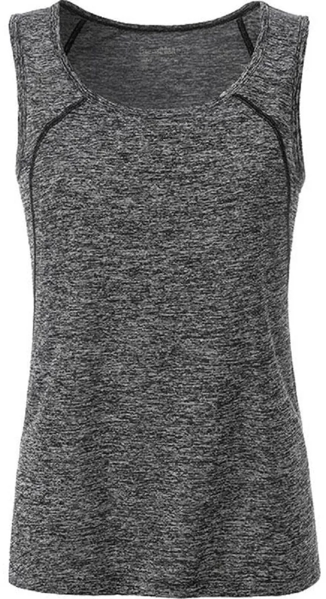 Débardeur running respirant - Femme - JN493 - noir mélange 