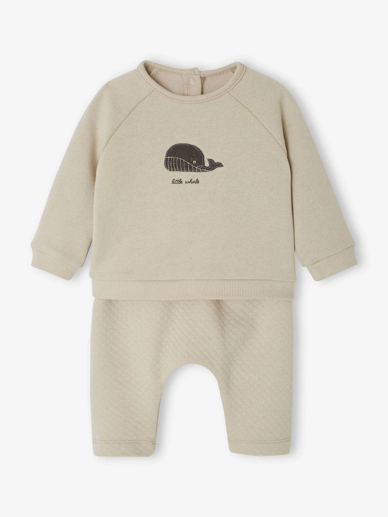 Ensemble bébé sweat et pantalon écru - Vertbaudet