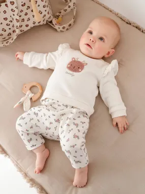 Ensemble bébé sweat et pantalon écru - Vertbaudet