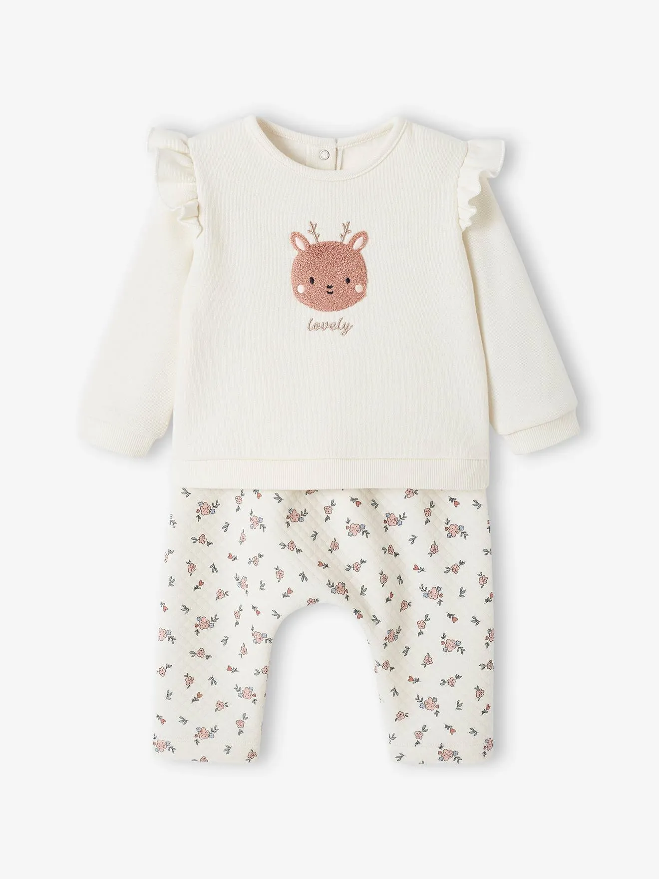 Ensemble bébé sweat et pantalon écru - Vertbaudet