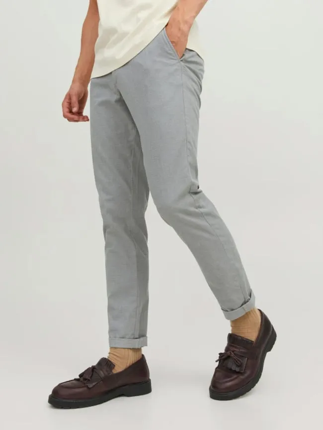 Exclusivité : Pantalon chino marco fury gris homme - Jack & Jones | wimod