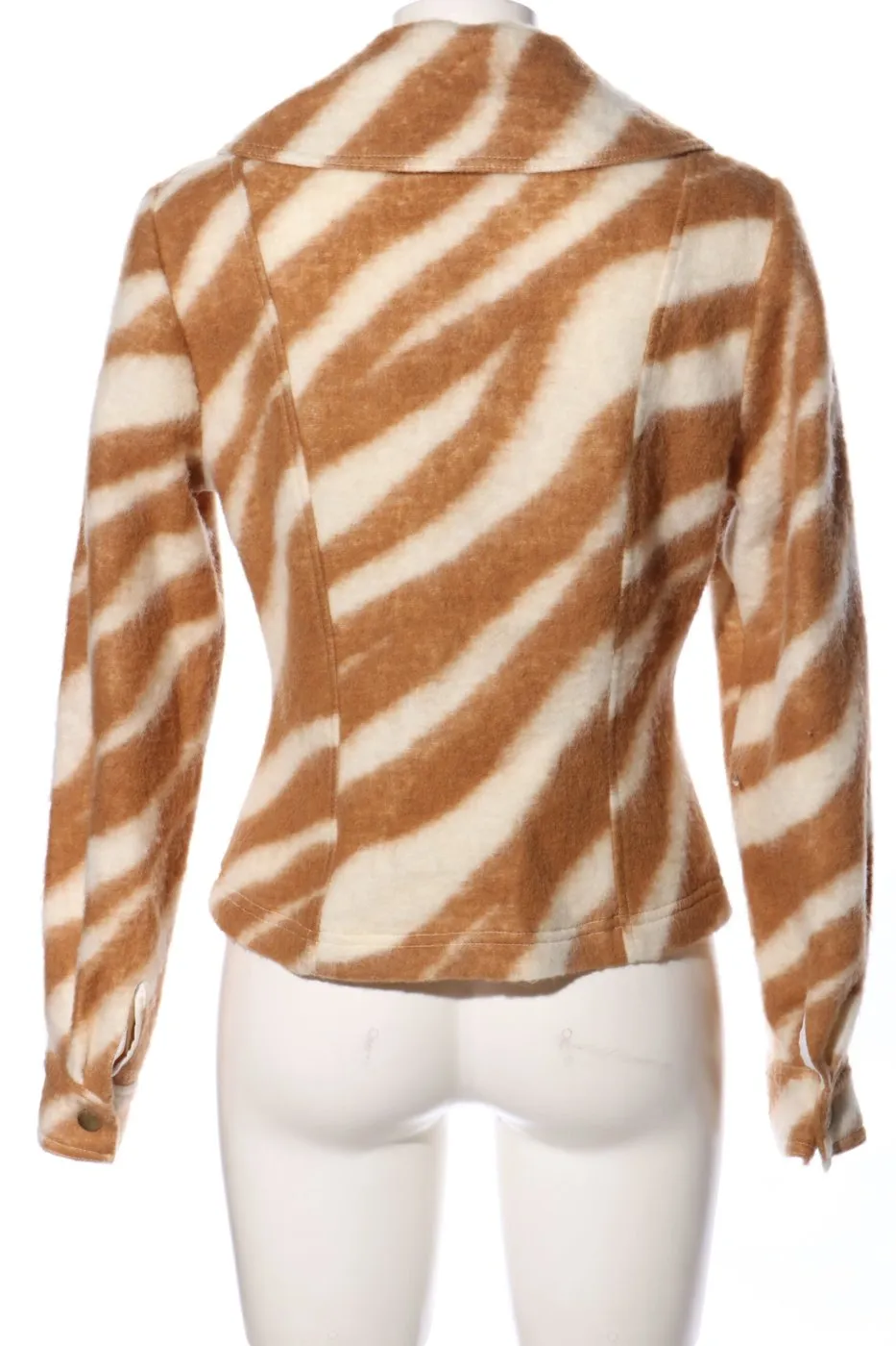 Gestuz Veste courte orange clair-blanc motif animal style décontracté