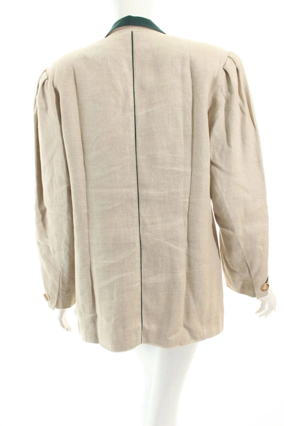 Hammerschmid Veste bavaroise beige clair-vert foncé Boutons décoratifs