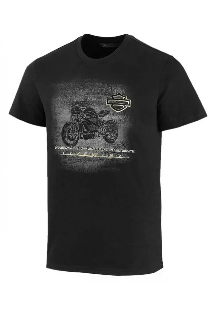 Harley-Davidson Hommes LiveWire Graphic Slim manches courtes Tee Shirt - Noir 99077-20VM