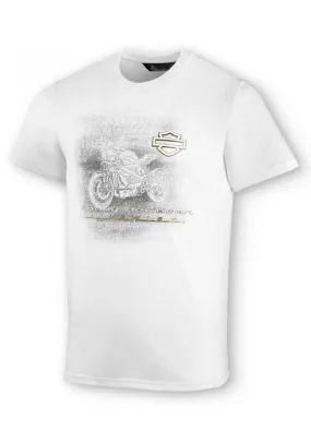 Harley-Davidson Hommes LiveWire Graphic Slim manches courtes Tee Shirt - White 99078-20VM