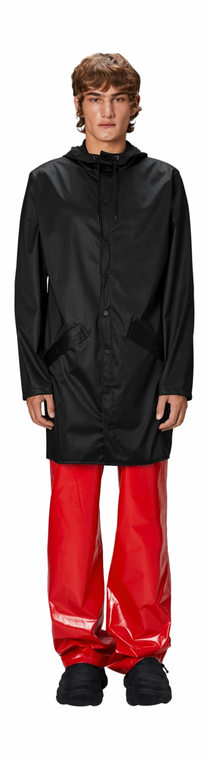 Imperméable RAINS Unisexe Long Jacket Black Grain