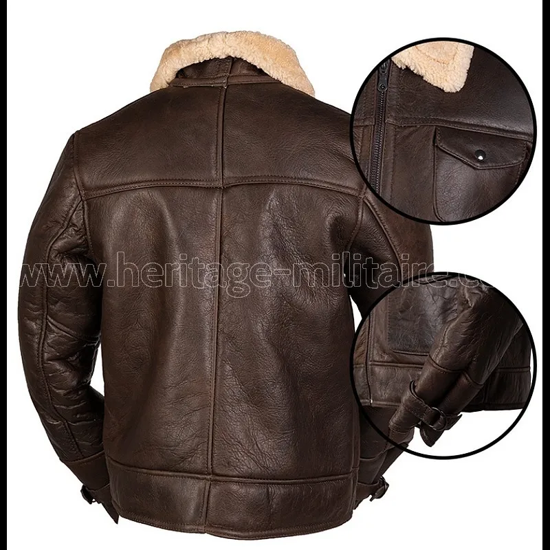 Leather Jacket A4 US Navy